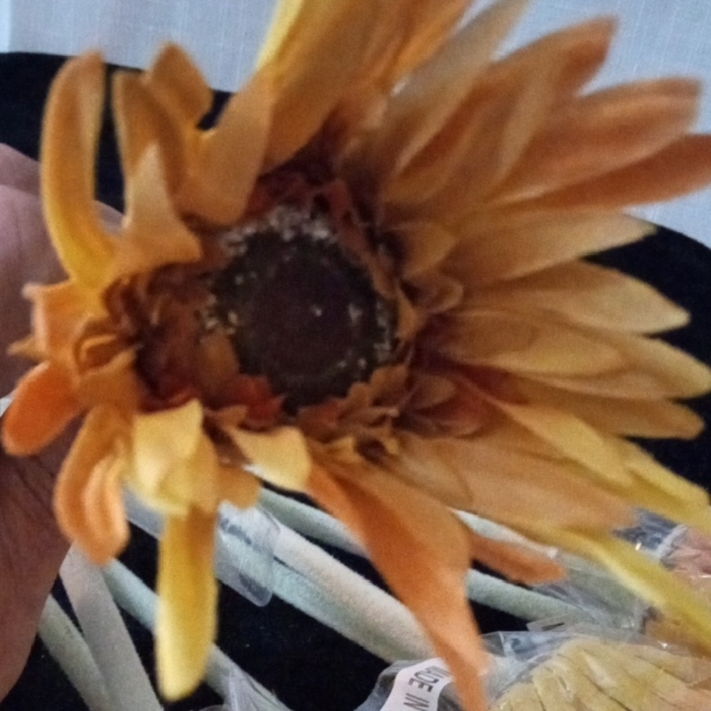 1 DOZ. Very Light Orange  with gentle blend of Green Gerbera Daisy Faux Floral